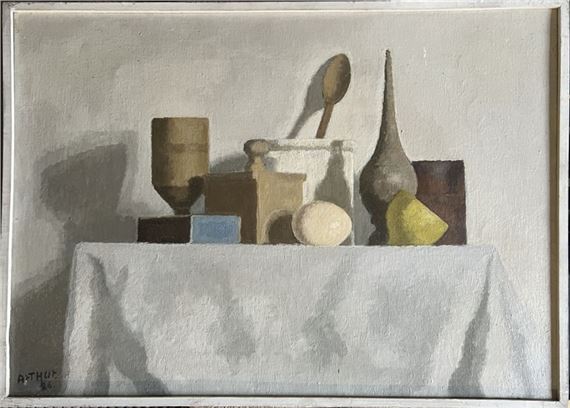 Edouard ARTHUR (1917-2002): STILL LIFE WITH... - Lot 145 - Jean-Marc Delvaux by Edouard Arthur, 1986