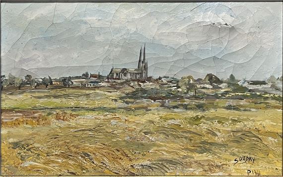 Patrick SOUDAY (born 1953) : VUE DE LA CATHEDRALE... - Lot 119 - Jean-Marc Delvaux - Patrick Souday