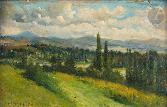 Landscape with river - Amédée Muselier