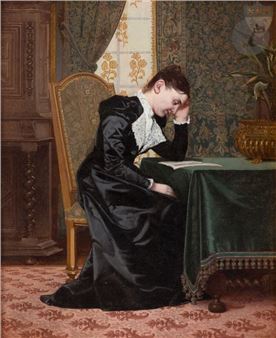 Woman reading - Henri Taurel