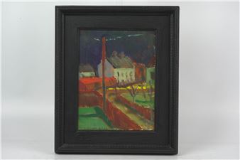 505. MARIANNE EBELING (1930-1979), olja på pannå - Marianne Ebeling