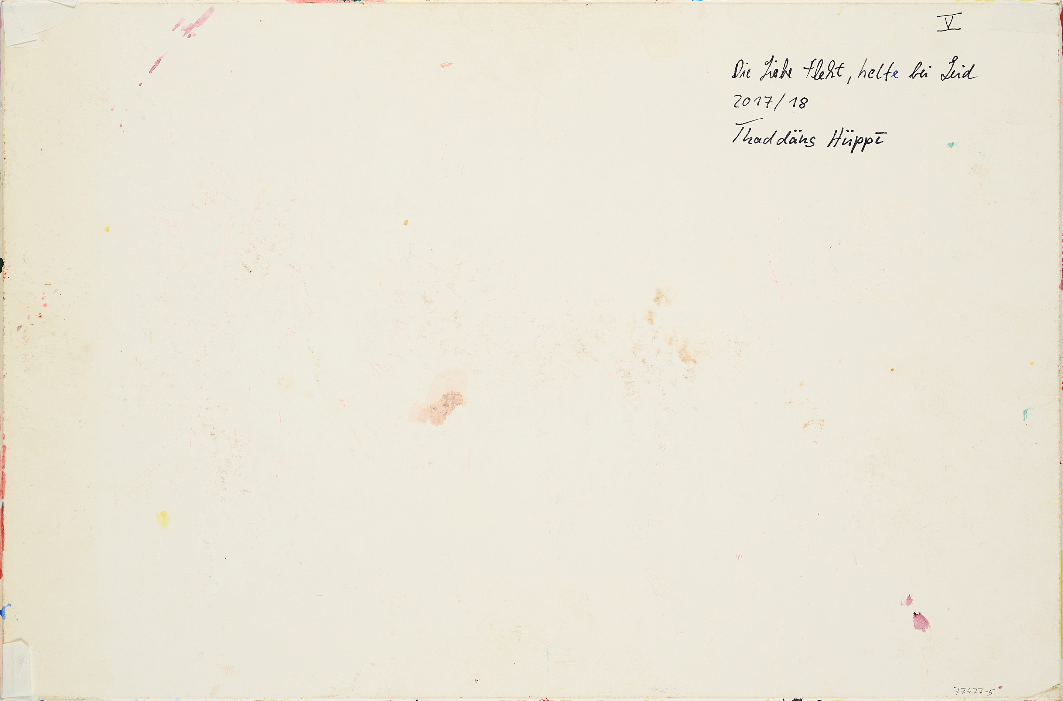 Artwork by Thaddäus Hüppi, Die Liebe fleht, helfe bei Leid, Made of Acrylic on card