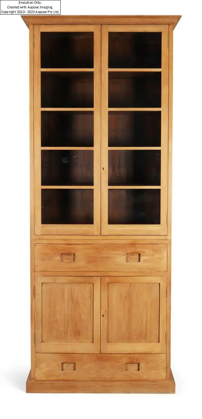 Artwork by Edric van Vredenburgh, Large bookcase, Made of teak, glass