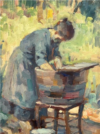 Jeune femme à la lessive by Antoine Daens