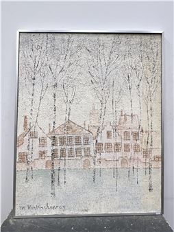 Maisons et bouleaux - Van Vinckenroy Monique