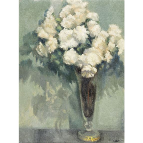 Jarr�n con flores blancas, 1975 - Paulino Vicente Rodríguez Echevarría