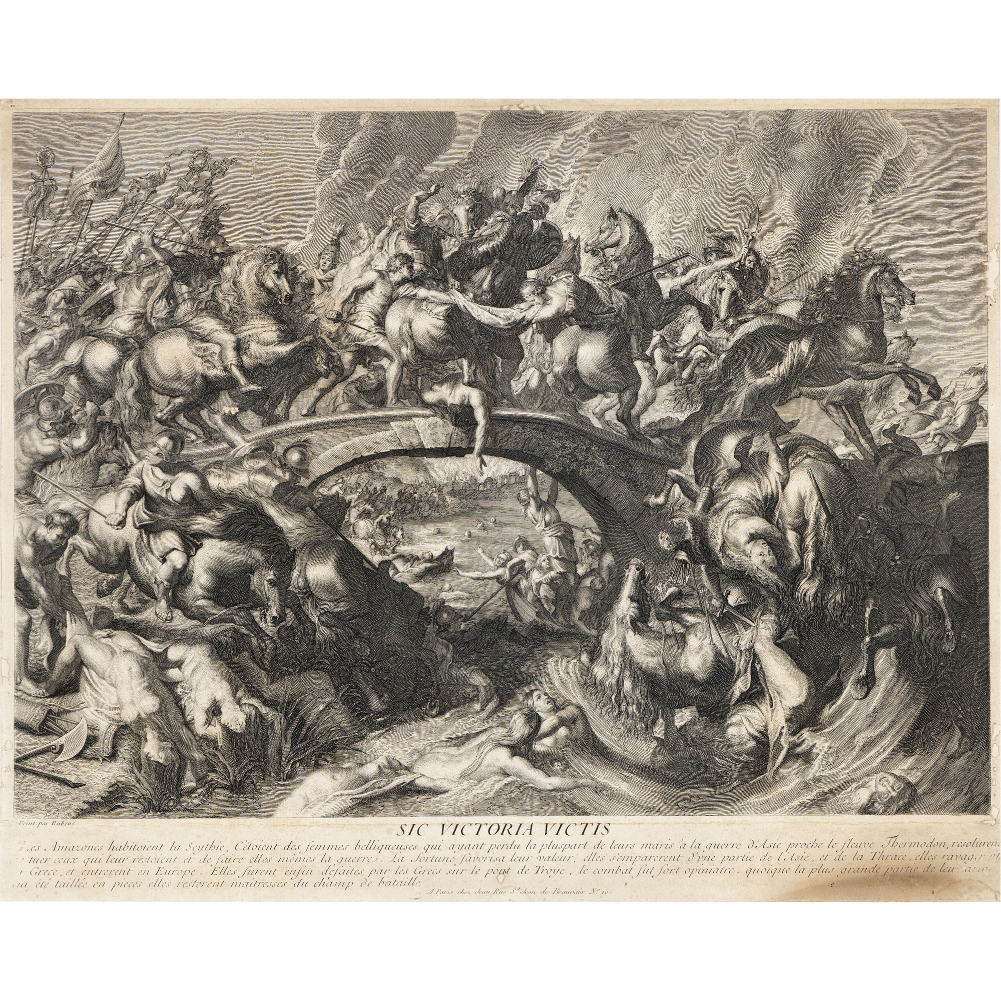 Artwork by Gaspar Duchange, Sic Victoria Victis, Made of engraving