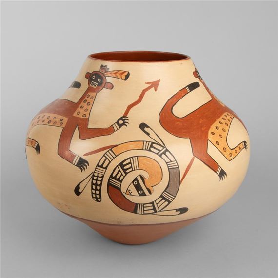 Pictorial Polychrome Jar, 1983 by Tom Dickerson, 1983