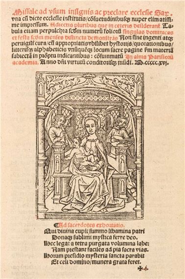 Missale ad vsum insignis by Jean Petit, August 1516