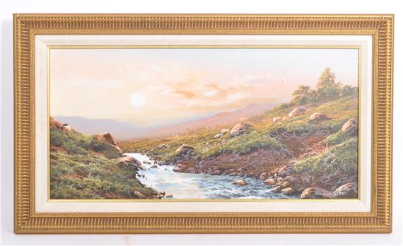 20TH CENTURY GILT FRAMED OIL ON CANVAS BY BRIAN D HORSWELL by Brian D. Horswell, late 20th century