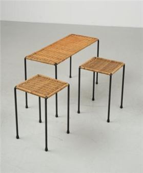 A large table and two small tables - Carl Aubock IV