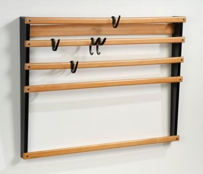 Artwork by Carl Aubock IV, A hall stand no. 1 with five coat hooks, Made of light brown