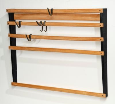 Artwork by Carl Aubock IV, A hall stand no. 1 with five coat hooks, Made of light brown