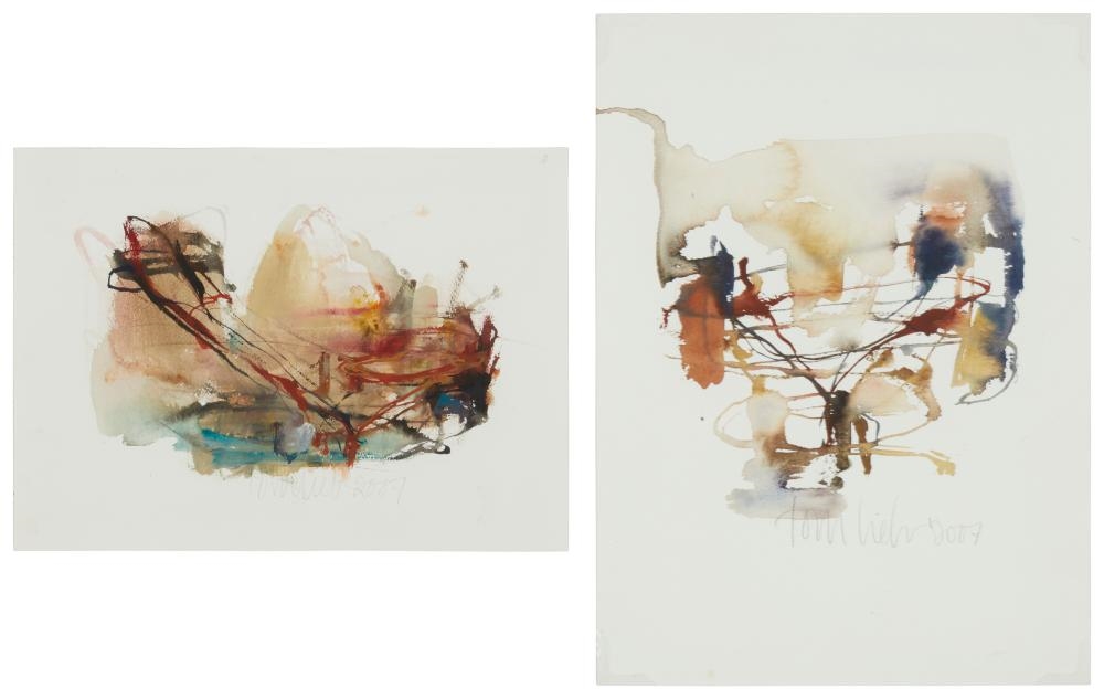 Artwork by Tom Lieber, Two works:, Made of Watercolor on paper