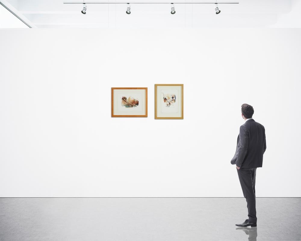 Artwork by Tom Lieber, Two works:, Made of Watercolor on paper