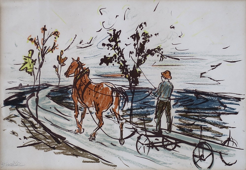 Artwork by Vojtěch Sedláček, Povoz, Made of lithograph