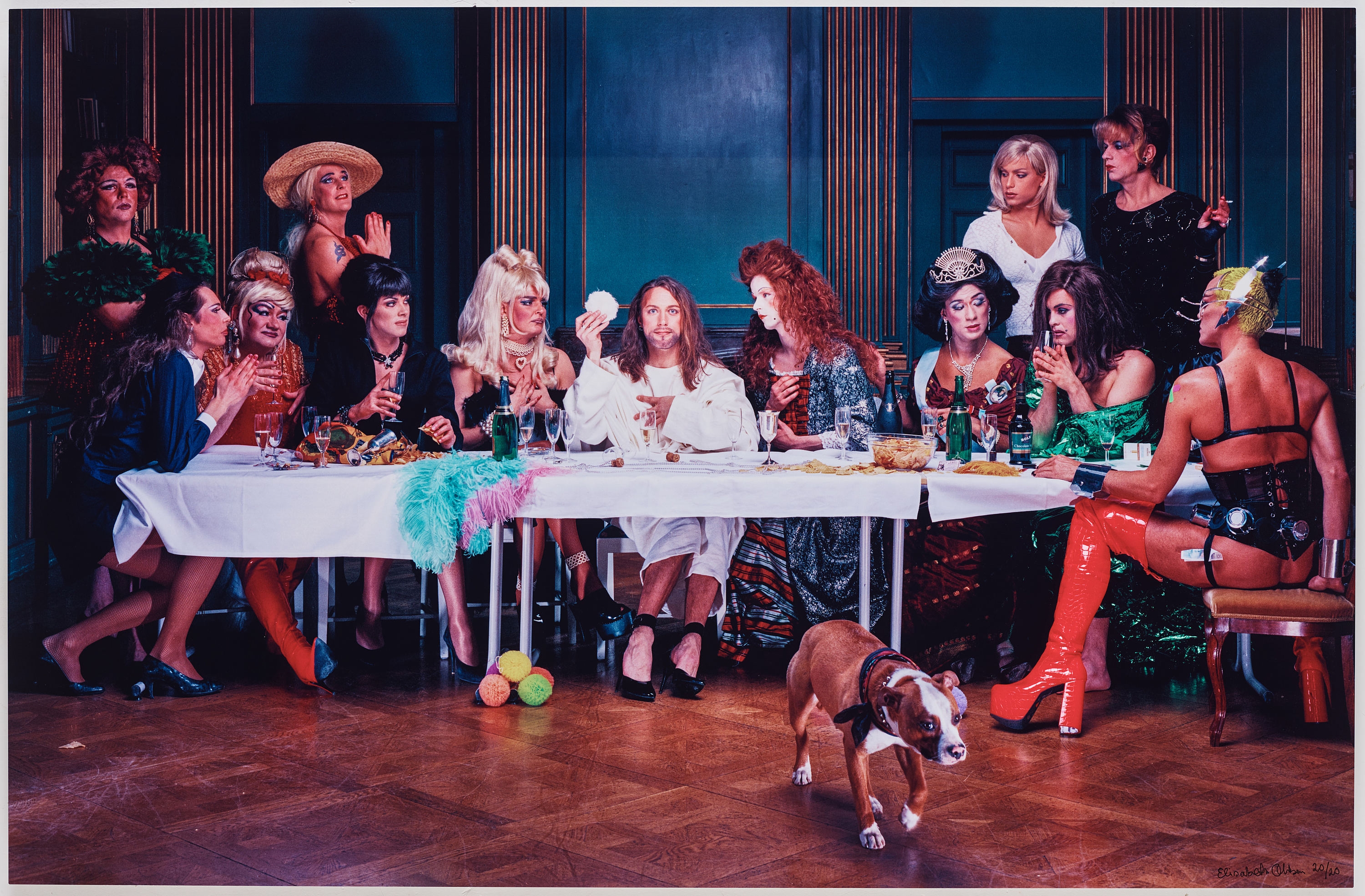 Artwork by Elisabeth Ohlson Wallin, "The Last Supper" from the series "Ecce Homo", 2018, Made of C-print on aluminum