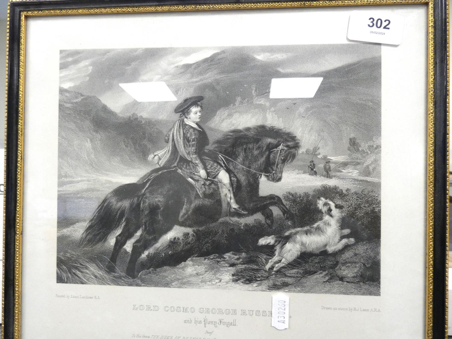 George Horne Russell | Edwin Landscape RA print of Lord Cosmo George ...