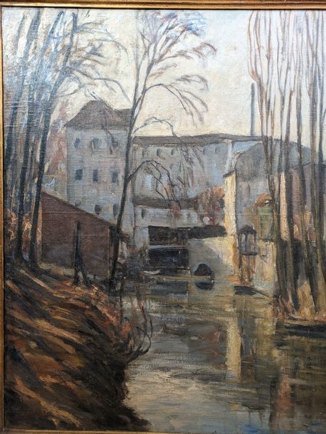 Artwork by Fernand Laval, le moulin à eau, Made of oil on canvas