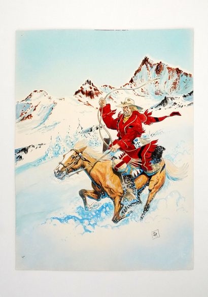 Artwork by Georges Ramaioli, The French Indian, Made of watercolor, gouache and india ink