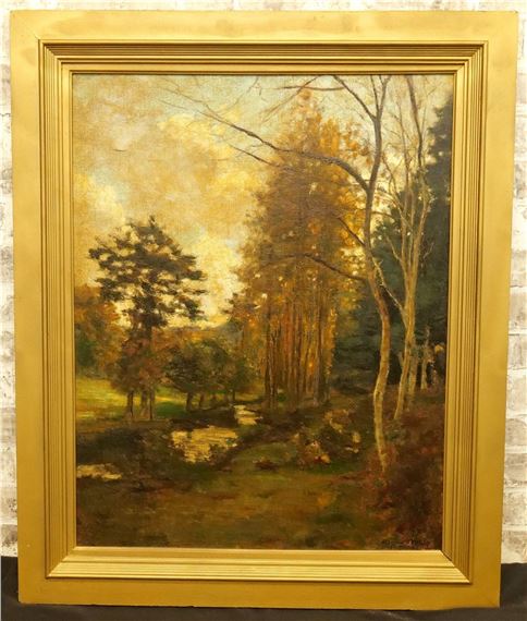 Forrest with Stream by Aloysius O'Kelly, 19th Century