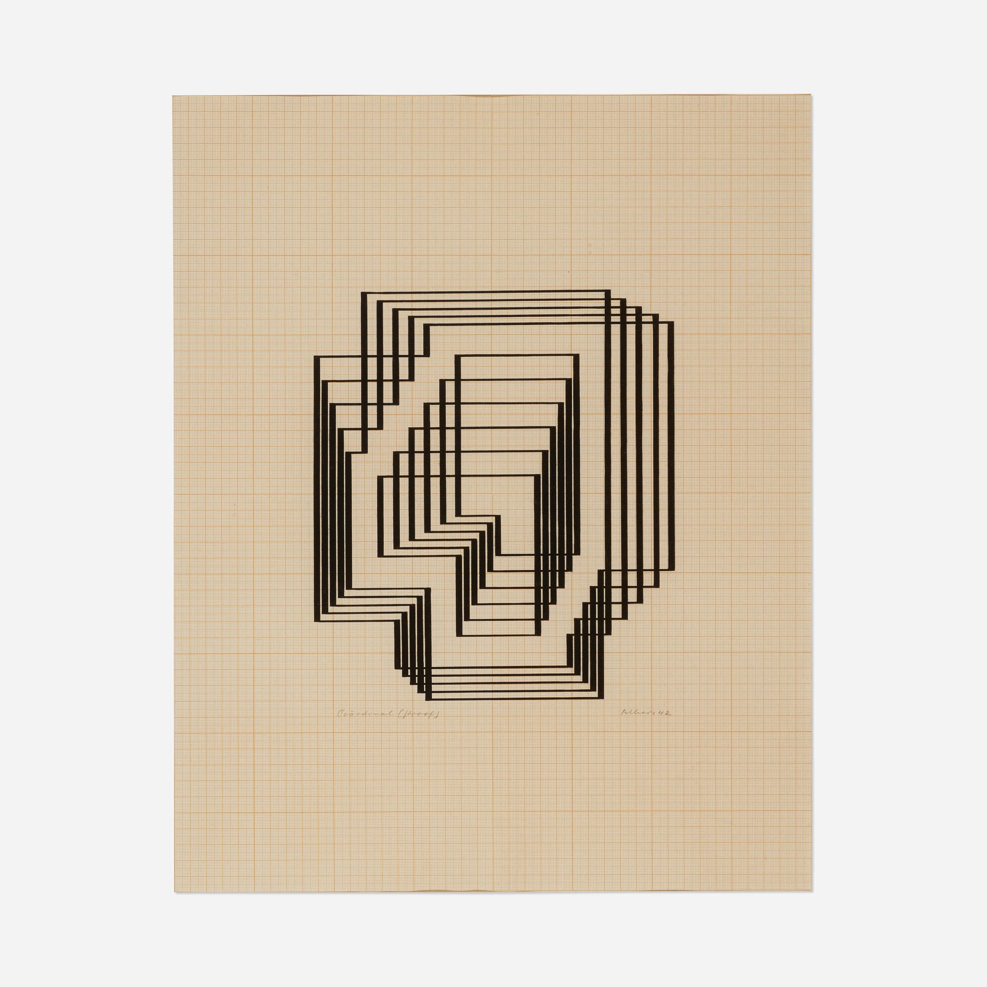 Josef Albers | Co-Ordinal (from the Graphic Tectonics series) (1942 ...