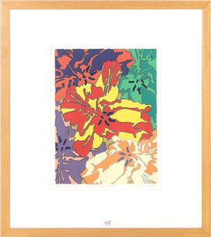 Vijf tulpen op goud - Peter Hellemons