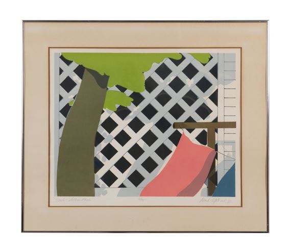 MAUD GATEWOOD 'SPOTS: LATTICE PORCH' SILKSCREEN by Maud Gatewood, 1980