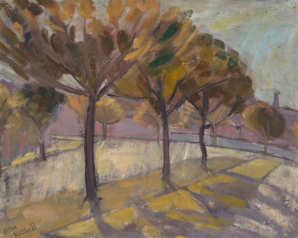 Elsa Russell | Tree-lined Street | MutualArt