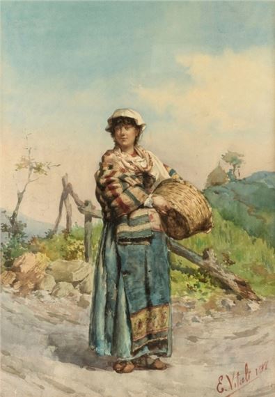 ITALIAN GIRL by Edouardo Vitali, 1888