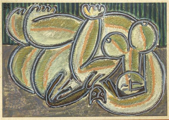 Nude with cat - Marat Kharitonovitch Baskaev