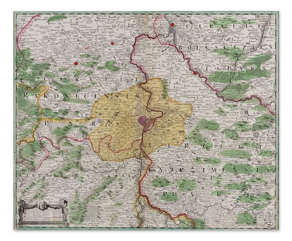 Die Gegend um Prag by Heirs Homann, 1742