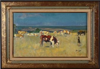 La petite gardienne de troupeau - Gabriel Albert Venet