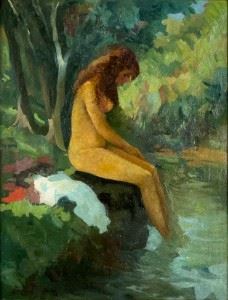 Fürdőző női akt by Géza Zorad