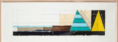 Artwork by Bruce Robbins, Two Points , 1982, Made of Mixed media collage on paper