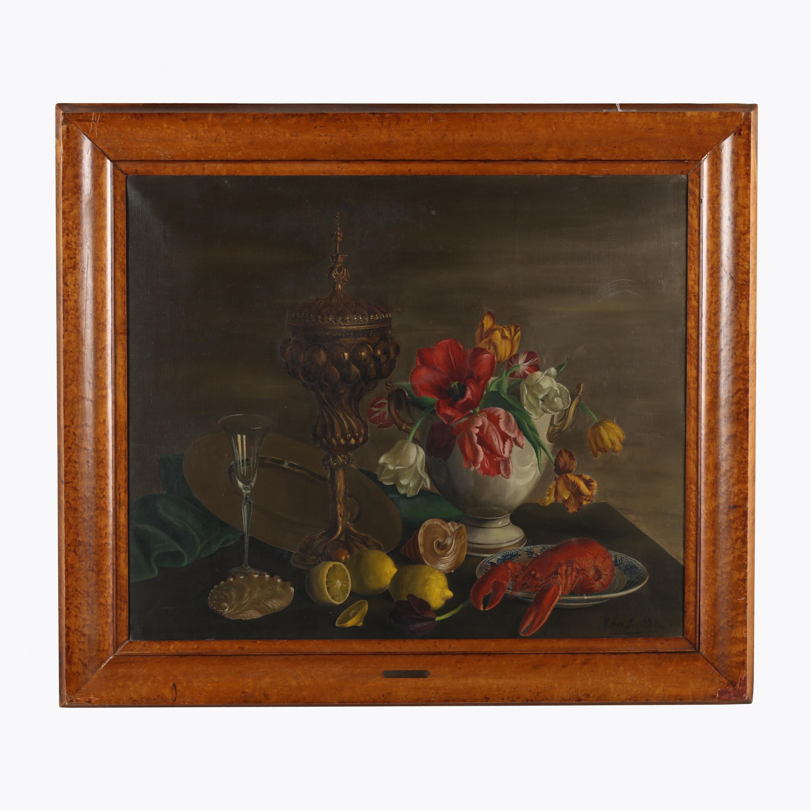 Artwork by Peter Stebbing, Still Life with Lobster, Made of Oil on canvas