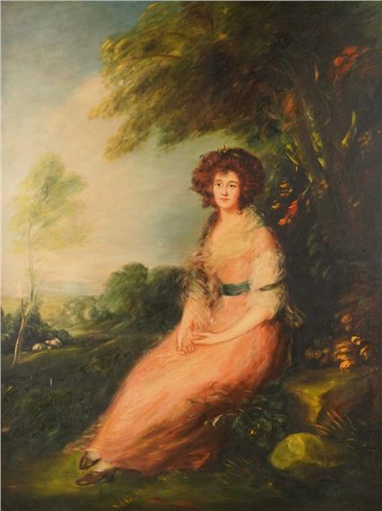 : Mrs. Richard Brinsley Sheridan by Thomas Gainsborough, late 20th/21st century