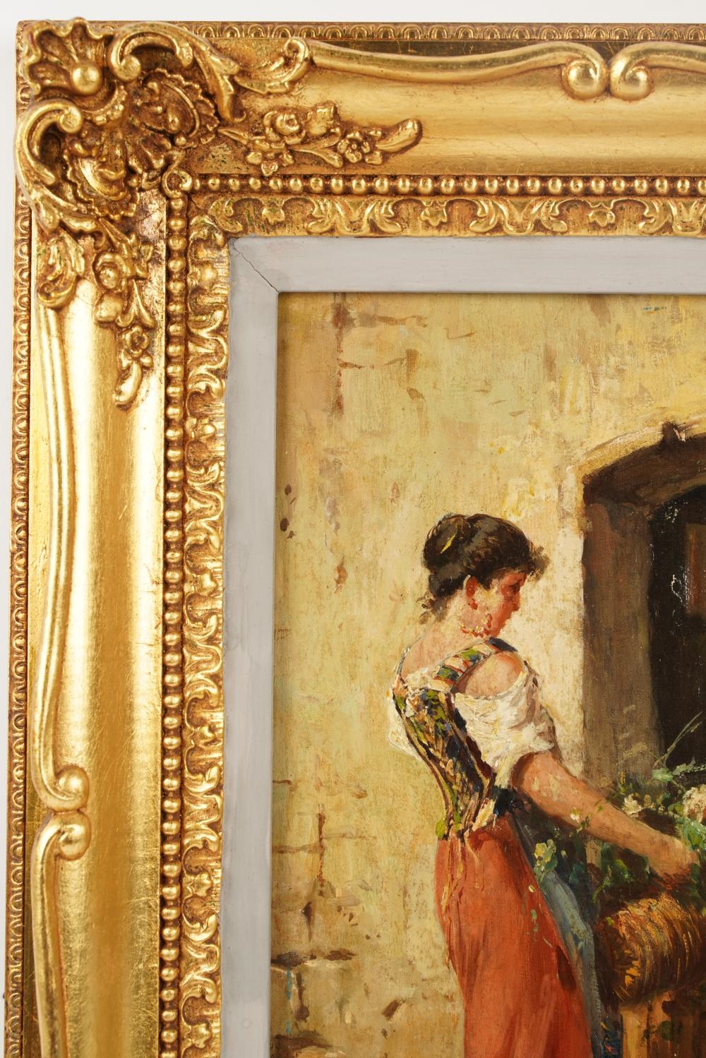 Artwork by Donatus Buongiorno, : At the Stable Door, Made of oil on board