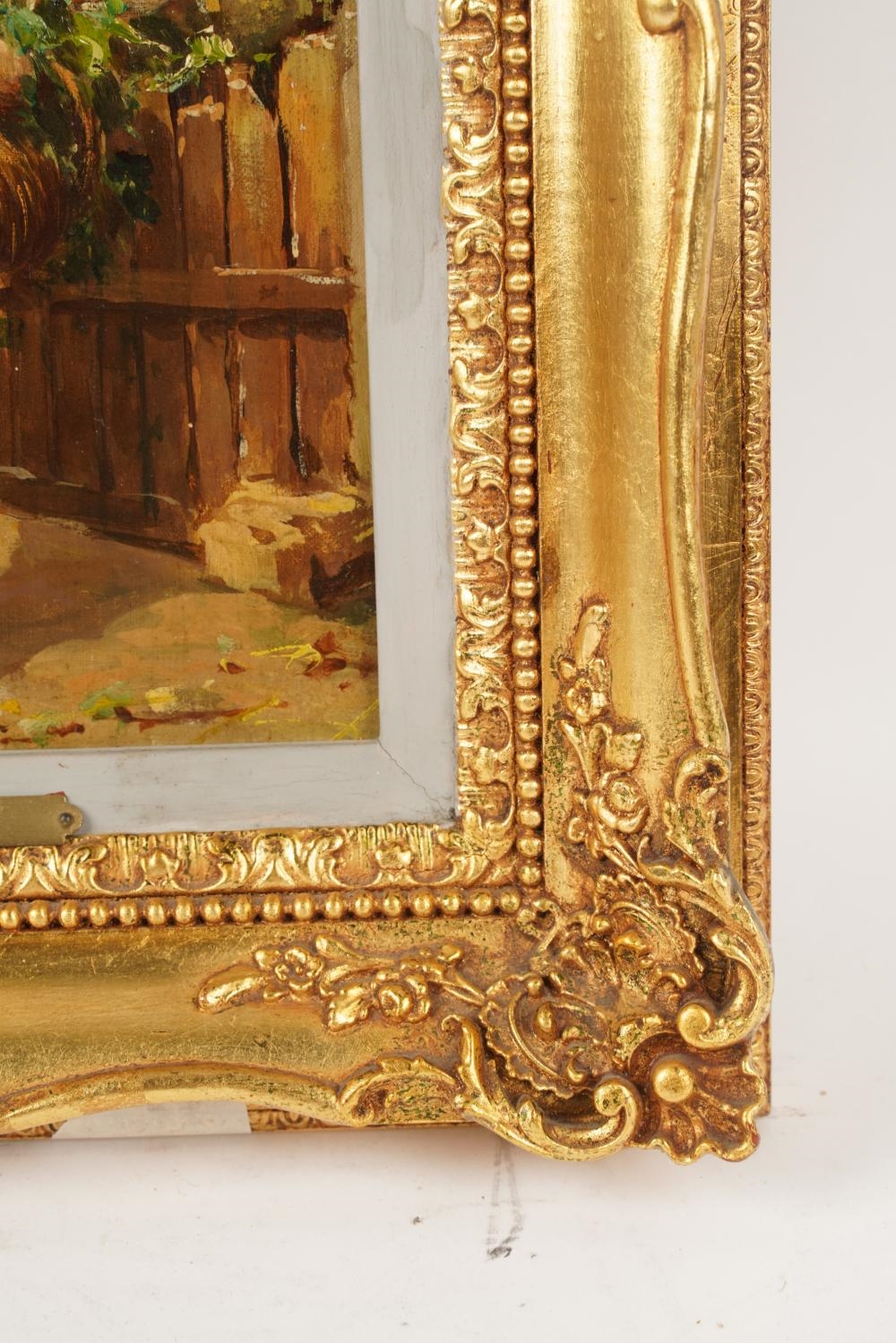 Artwork by Donatus Buongiorno, : At the Stable Door, Made of oil on board