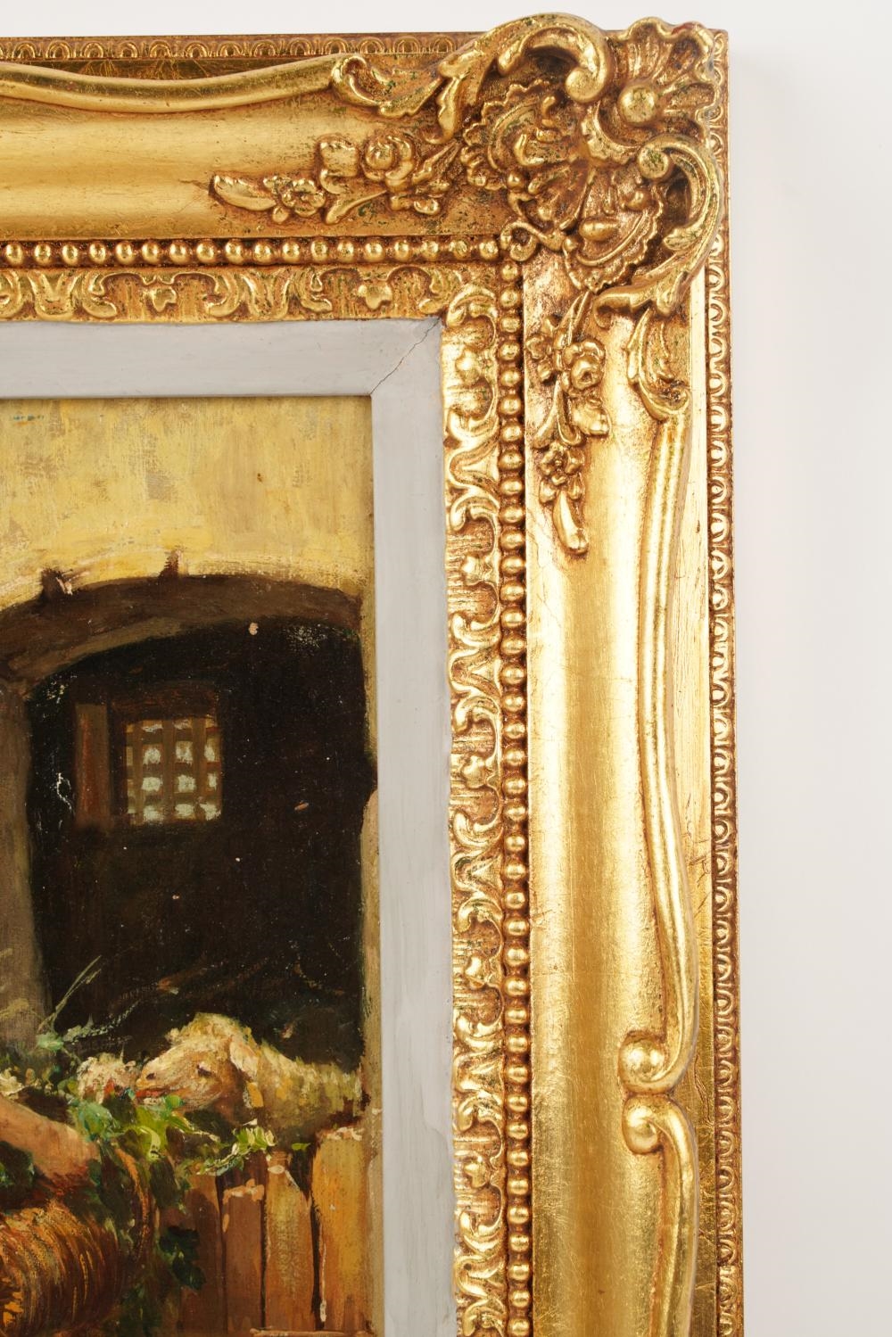 Artwork by Donatus Buongiorno, : At the Stable Door, Made of oil on board