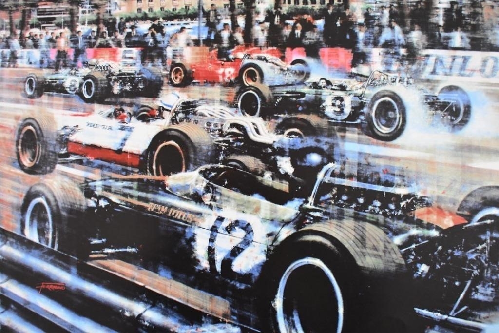Juan Carlos Ferrigno | Jim Clark 1967 Monaco Grand Prix Print by ...