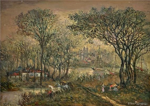 Jean Raffy LEPERSAN (1920-2008) Vue de ville... - Lot 97 - Marambat - de Malafosse by Jean Raffy le Persan