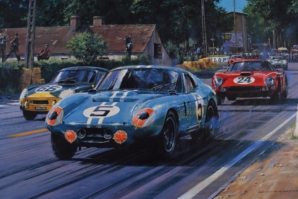 Nicholas Watts | The Cobra Strikes - Le Mans 1964 Print by Nichols ...