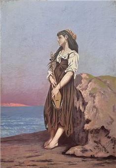 Jules Georges PASCAL (XIXe) La joueuse de... - Lot 114 - Marambat - de Malafosse - Jules Georges Pascal