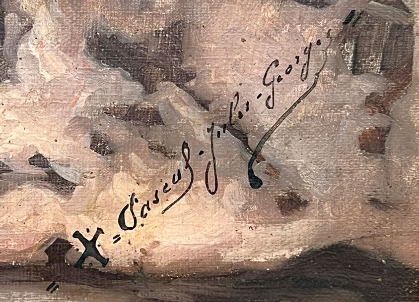 Artwork by Jules Georges Pascal, Jules Georges PASCAL (XIXe) La joueuse de... - Lot 114 - Marambat - de Malafosse, Made of oil on canvas