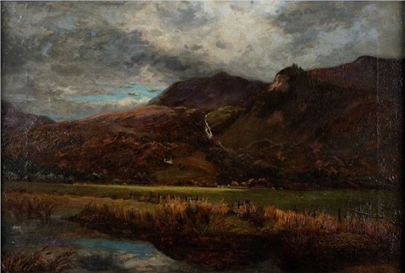 MARMADUKE A. LANGDALE (1840-1905) MOUNTAIN LANDSCAPE by Marmaduke A. Langdale, 1918