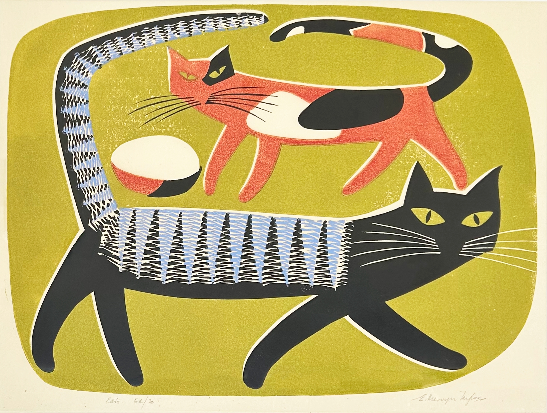 ERNEST MERVYN TAYLOR -Cats by E. Mervyn Taylor