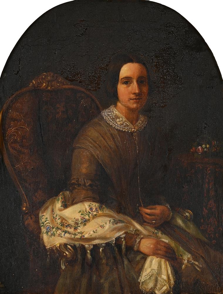 Artwork by Swedish School, 19th Century, A PAIR OF PORTRAITS OF AN OFFICER AND HIS WIFE, Made of Oil on canvas