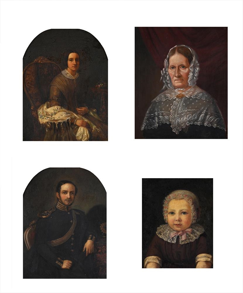 Artwork by Swedish School, 19th Century, A PAIR OF PORTRAITS OF AN OFFICER AND HIS WIFE, Made of Oil on canvas