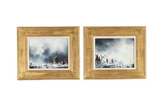 TWO DUTCH SKATING SCENES - Margaret Lisle